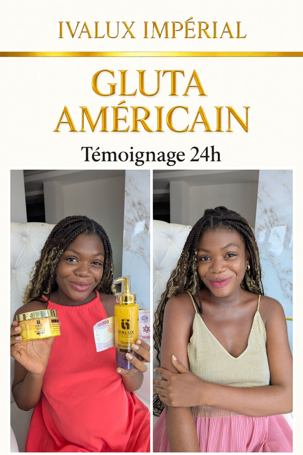 Gluta Américain – Gamme Ultra Éclaircissante | Ivalux Impérial Petit format