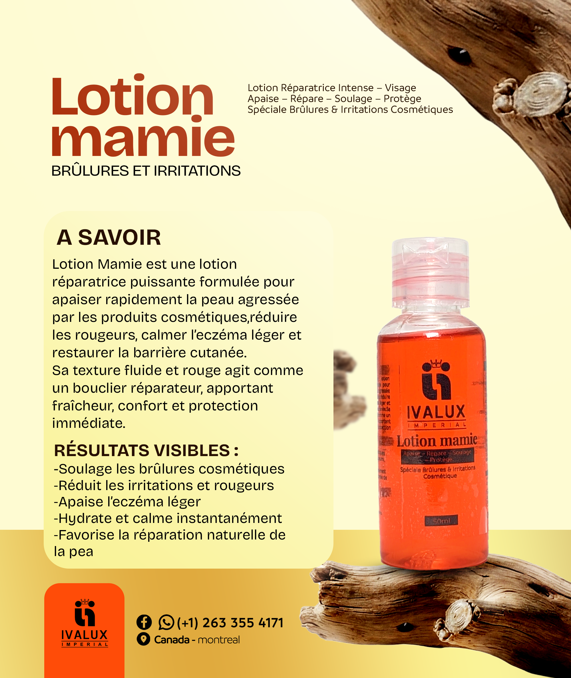 Lotion Mamie – Lotion Réparatrice Intense pour Brûlures et Irritations Cosmétiques