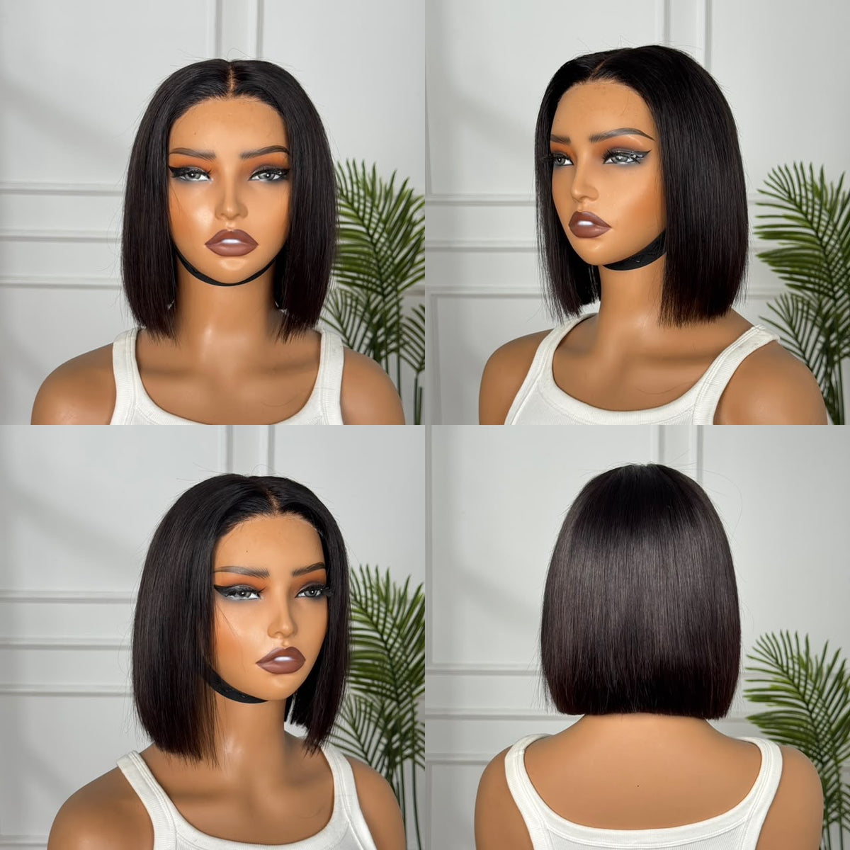 Perruque Bob Carré Lisse – Noir Naturel 🖤✨