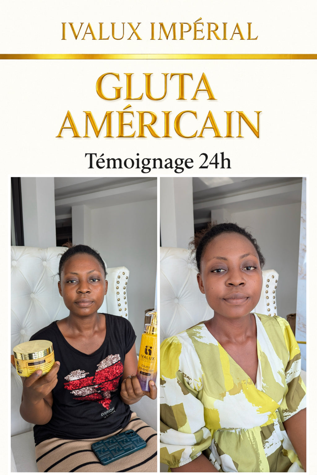 Gluta Américain – Gamme Ultra Éclaircissante | Ivalux Impérial Petit format