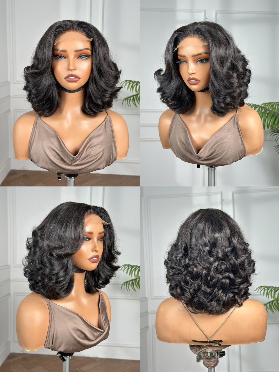 •	Perruque Hollywood Waves – Boucles Glamour Volumineuses
