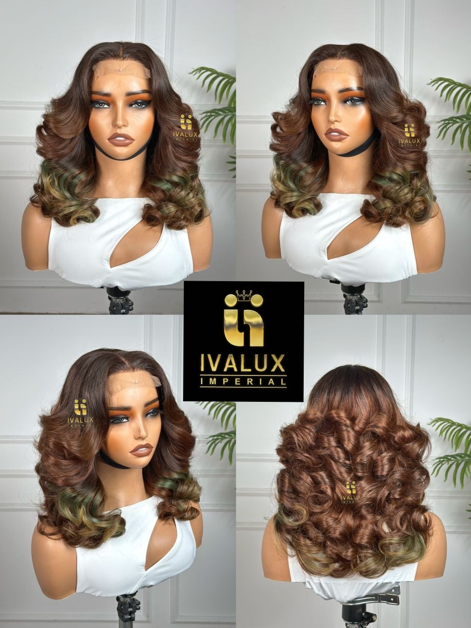 Perruque Ivalux Imperial – Olive Brown Waves