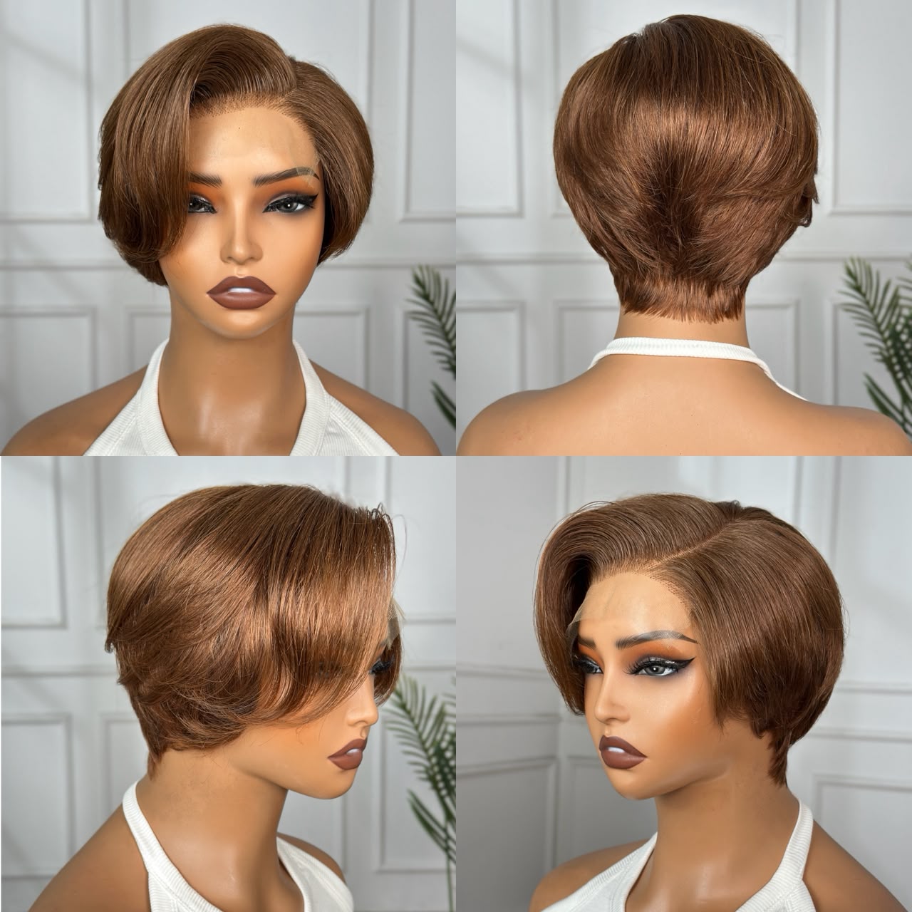 Perruque Pixie Bob Cuivrée – Coupe Courte Chic & Élégante