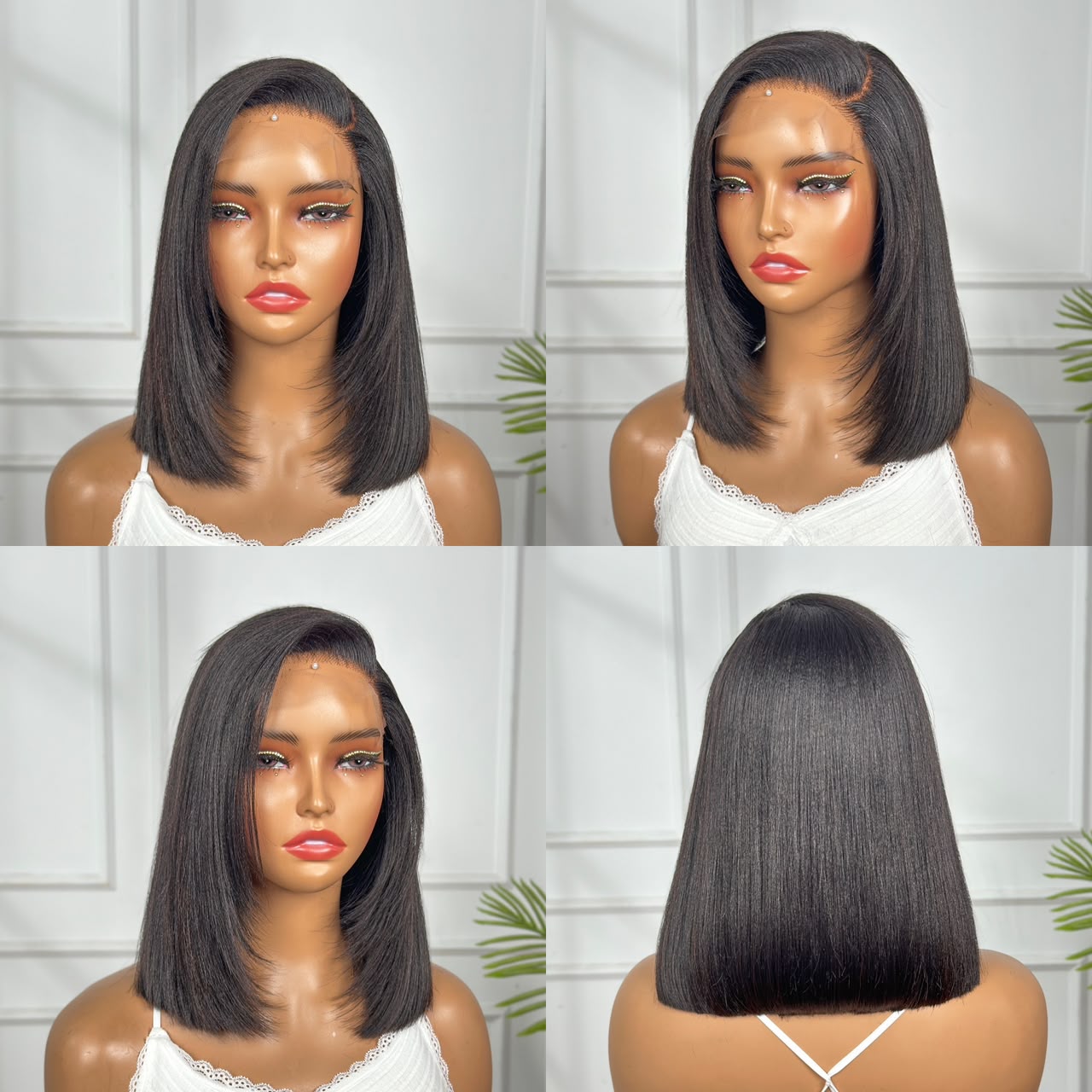 Perruque Carré Lisse Luxe – Coupe Mi-Longue Élégance Naturelle